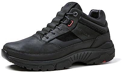 LLOYD Herren Stiefeletten EDD, Männer Schnürstiefeletten,lose Einlage,Normalweit,Winterstiefel,Winterschuhe,gefüttert,Boots, Black, 44 EU / 9.5 UK