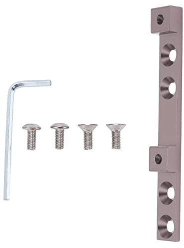 Tissting Fahrrad Flaschenhalter Adapter, Aluminium Legierung Fahrradflaschenhalter Loch Regulator Vier Löcher Positionsanpassung Fester Rahmenregulator für Radsport Flaschenhalter(Titan)