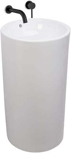 Rea ESTERA Lavabo FREESTANDING Lavabo Bagno 46 x 46 x 85 cm Ceramica (Bianco)