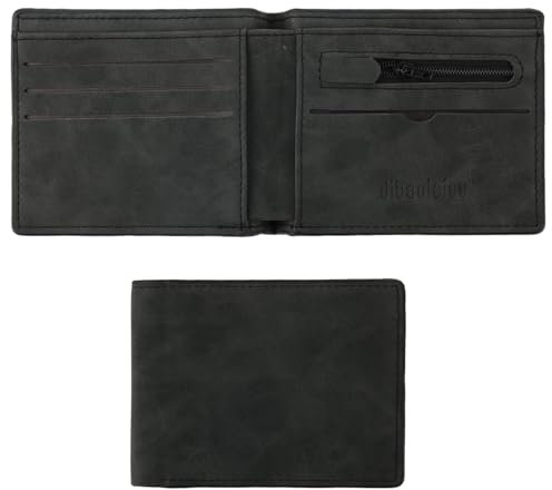 JUGNAW Cadeau Homme Portefeuille, Portefeuille en Cuir Hommesportefeuilles et Porte-Cartes, Adapté À Un Usage Quotidien et Aux Voyages Design Pratique et Compact Cadeau Anniversaire de fête des pères