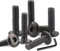 Plstod 40 Pièces Vis M5 X 16mm, Vis à Tête Plate à Six Pans Creux, Vis Inox, Filetage Complet Noire Oxydée avec Clés Hex