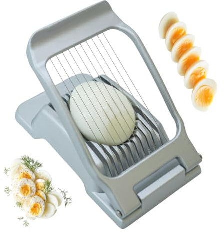 Annie & Mia Design Egg Slicer, Stainless Steel Wires Dishwasher Safe Aluminum Alloy Heavy Duty Multipurpose Cutter For Hard Boiled Eggs or Strawberry, Butter, Kiwi