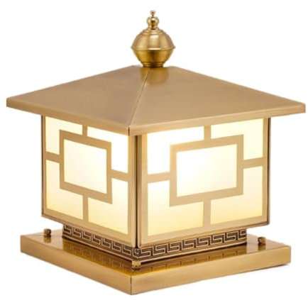 CSSYKV Apparecchio per Lampioni da Esterno con Paralume in Vetro Smerigliato Illuminazione Stradale del Paesaggio con IP54 Impermeabile per Patio da Giardino con Recinzione per Pali in Legno