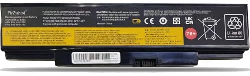 FlyZythrol 10.8V 5200mAh 45N15E9 battery Compatible With Lenovo ThinkPad Edge E550 E550c E555 E565 E560 E560-0KCD E560-0QCD E560-0UCD E565-02CD 45N1758 45N1759 45N1760 45N1761