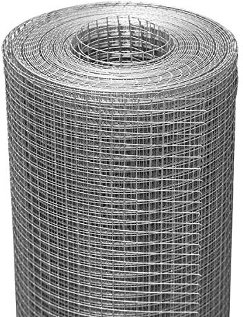 SEBOSS Hardware Cloth 1/2 inch 48 x 100 Ft 19-Gauge, Hot-dip Galvanized After Welding, Chicken Wire Fencing Wire Mesh Roll Rat Wire Gopher Mesh