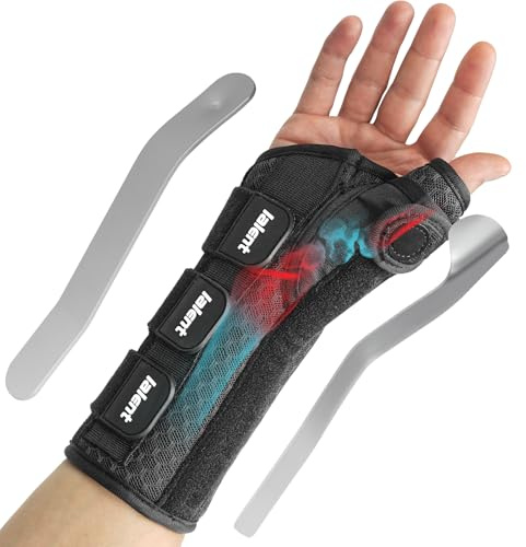 Lalent Handgelenkbandage mit Metallschiene, Daumenstütze für Karpaltunnelsyndrom, Arthritis, Sehnenentzündung, Verstauchungen, Handgelenkschiene für Trigger-Daumen, passend für Frauen und Männer