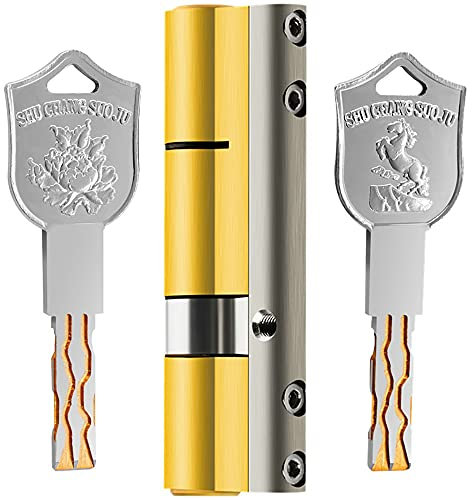 Cilindro Serratura, Cilindro Porta Blindata 8-Track Full Rame Block Core Classe C Classe C 36 Cilindro Blocchetto Da Denti Blade Biade Double Lady Door Core W 8 Tasti(90mm45add45)