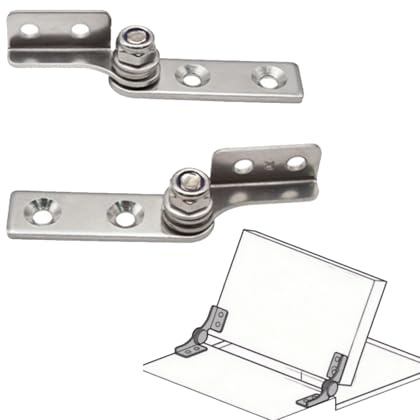 Eruceky 2 Piezas Bisagras de Eje de Torsión de Acero 304 Inoxidable, Amortiguador de Bisagra Abatible, de 0,8 N.M, para Puertas, Ventanas, Armarios