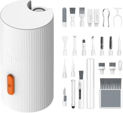 Keyboard Cleaning Kit - 21 In 1 Multifunctional Brush Set, Mini Vacuum Dust Deterrench, Detailed Screen Cleaner Tool | For Laptop Phone Earphone