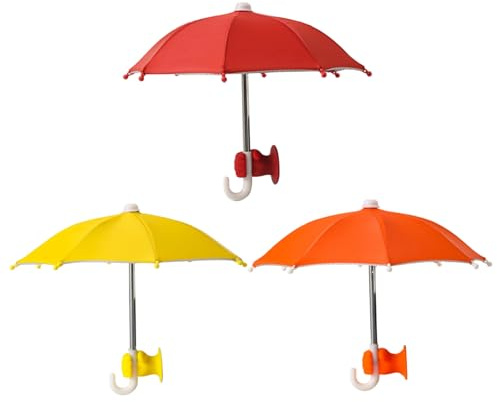 BEAHING Phone Umbrella, Anti-Glare Insulated Cell Phone Umbrella with Suction Cup Stand Outdoor Mobile Holder with Universal Adjustable Fist Holder, Style 2, Cell