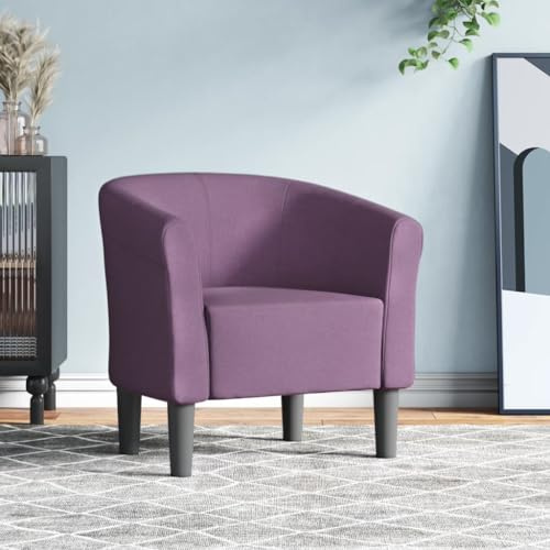 Bucmath Clubsessel Lila Stoff, Modernes Design, Samtbezug, 70x56x68 cm, Bequemer Loungesessel für Wohnzimmer, Schlafzimmer, Büro, Lesesessel, Indoor, Erwachsene