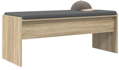 vidaXL Flurbank mit Kissen Sonoma-Eiche 103 x 38 x 40 cm