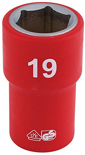 Draper Fully Insulated VDE Socket, 1/2 Sq. Dr., 19mm 31880