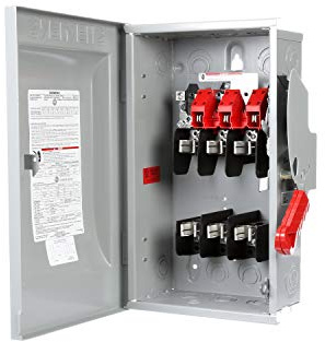 Siemens HF362N - Conmutadores de seguridad (3 polos, 60 A, 600 V, 4 cables, resistentes)