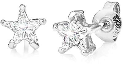 Philip Jones Star Earrings Created with Zircondia® Crystals