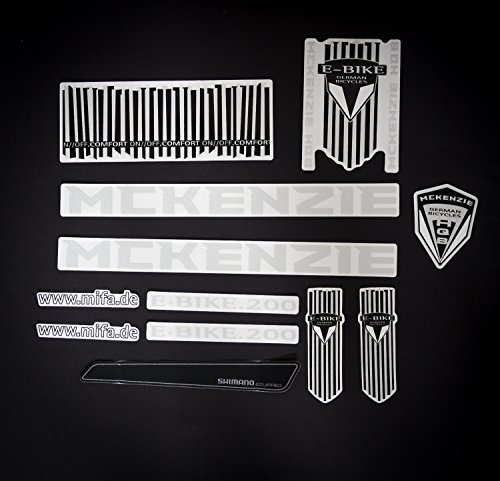 Fahrrad Rahmen Aufkleber Schriftzug Frame Sticker Set Decal Bike silber Design