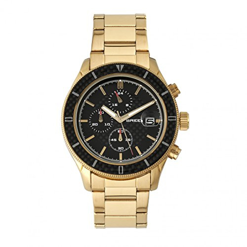 BREED Maverick Chronograph Bracelet Watch with Date - Gold/Black