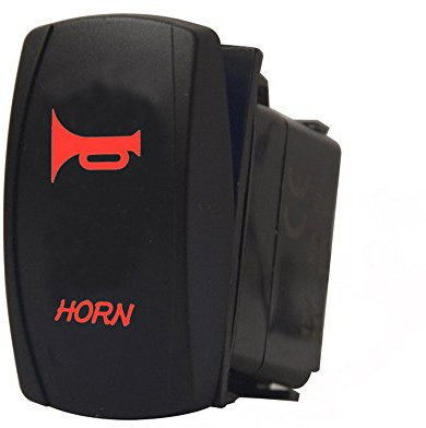 Mintice 12V 24V 5-polig KFZ Laser Licht Rot Lichtleiste Beleuchtet Wippenschalter Kippschalter Schalter Horn Light Momentane