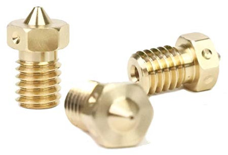 E3D Genuine V6 Triple Pack 1.75mm Brass Nozzles, M6 Threaded, Upgrade For 3D Printing. Sizes Included - 3 x 0.4mm.