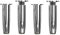 Furniture legs Zinklegierung Möbel Schrank Beine X4, HöHenverstellbar Sofa Couchtisch Bett Füße, Metall Chrom