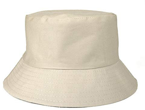 Deolven Fischerhüte,Fischer Hut Baumwolle & Polyester Becken Kappe Fischerhut Bucket Hat Sonnenhut Fishermütze für Männer Frauen Unisex Camping Wandern Angeln Jagd 56-58CM Beige