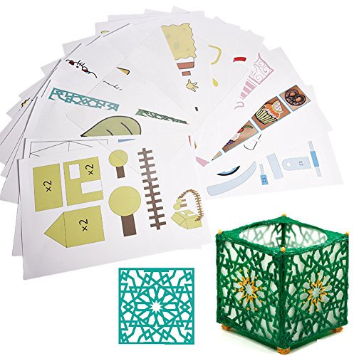 Papier à dessin pour imprimante 3D, papier modèle 20PCS pour stylo 3D, 250 mm x 170 mm stylo 3D impression papier peinture modèle Graffiti 40 motifs de dessin animé pour enfants bricolage
