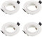 SEBSON Gehäuse für Einbaustrahler mit GU10 Fassung LED Halogen 230V - Einbaurahmen Aluminium Rund, Lochdurchmesser 65mm (min. 60mm, max. 70mm, Deckenbeleuchtung - 4er Set