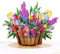 MOKIO® Pop-Up Blumenkarte – Farbenfroher Blumenkorb – 3D Geschenkkarte zum Geburtstag, als Gutschein oder für ein Geldgeschenk, Blumen Klappkarte mit Umschlag