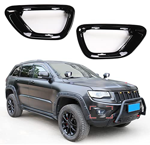 JHO Auto-Nebelscheinwerfer-Abdeckung, für Jeep Grand Cherokee 2014–2016 2015, limitiertes Zubehör, Schwarz