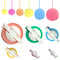 SwirlColor Pompom Maker Set für Erwachsene DIY Wolle Pom Pom Craft Quaste Set Radom Farbe 6PCS (2 cm / 2,5 cm / 3,8 cm / 4,8 cm / 6,8 cm)