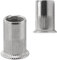FASTON® Senkkopf Einnietmuttern Rundschaft M6x16 mm Edelstahl A2 V2A (50 Stück) Blindnietmutter Blindmuttern Rund Gewinde Offen Gerändelt Nietmuttern Gewindenieten