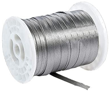 GOONSDS Guaina Espandibile Tubo Flessibile -304 Cintura Intrecciata in Acciaio Inossidabile, Lunghezza 10 Metro Guaina in Metallo,Argento,Width 22MM