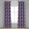 ABAKUHAUS USA Ösenvorhang, Traditioneller Ostereier, Dekorative 2-Panel-Fenstervorhänge für Schlafzimmer Wohnzimmer, 280 cm x 260 cm, Marine-Blau-Weiß Rot