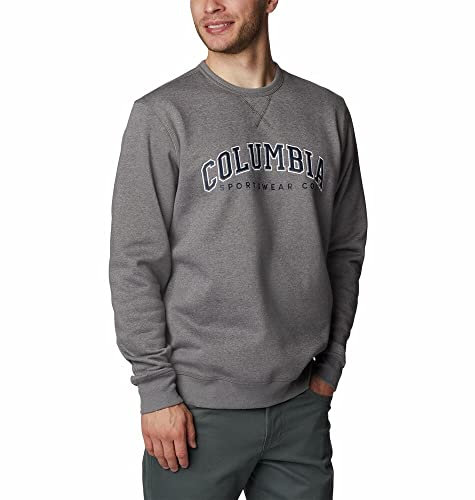 Columbia Herren Fleece-Pullover, Mit Logo und Rundhalsausschnitt, M Columbia Logo