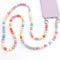 Duories Universale Bunte Acryl-Perlen Handykette Taschenkette, Handy Lanyard Hülle Anhänger Handgelenkschlaufe Kette Umhängeband Hängen Chain Perlen Telefon Trageriemen für Tasche