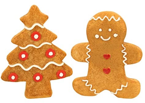 OF Lebkuchenmann, Lebkuchenhaus Figur als Deko - Weihnachtsdeko, Weihnachten Dekoration, Set - Outdoor geeignet (Lebkuchen Mini & Tanne)