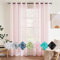 EMEMA 2er Set Sheer Voile Vorhang mit Ösen Transparente Gardine aus Voile Polyester Ösenschal Transparent Wohnzimmer Luftig Dekoschal für Schlafzimmer 140 X 290 cm Rosa