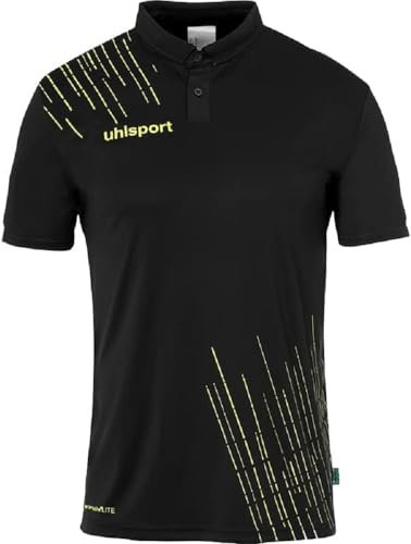 uhlsport Herren Score 26 Poly Poloshirt Und Jungs Sport-Polo, Schwarz/Limonengelb, S EU