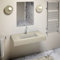 Yellowshop - HEAVY Top lavabo moderno rettangolare sospeso in marmoresina cm 100x50 h13 Sabbia opaco con troppo pieno integrato arredo bagno