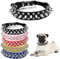 Hotlion Collares de perro con pinchos, correa para el cuello, collar de cachorro punk con remaches y tachuelas, duradero, ajustable para perros pequeños, medianos y grandes, negro, talla M