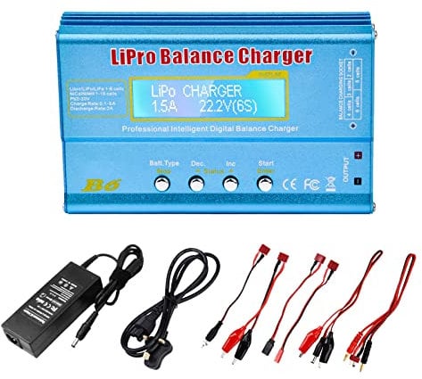 Diymore 80W Lipo Charger,6A Balance Charger,RC Hobby Battery Balance Charger with AC Power Adapter for LiPo Li-ion LiFe NiCd NiMh Pb
