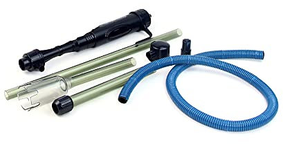 Aquarium-Kiesreiniger, Aquarium-Batterie, Vakuum-Siphonpumpe mit 2 Verlängerungsrohren für Aquarium-Wasserfilter und Sandreiniger