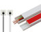 HAIXHX Kabelkanal Ecke/Decke für Kabelabdeckungen, PVC-Kabelabdeckungen mit Selbstklebender Rückseite zum Verstecken von TV-Drähten/Computerkabeln (Color : White, Size : 30x15mm/1.18x0.59in)