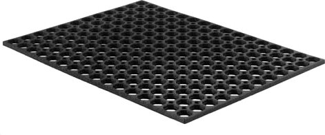Honeycomb Outdoor Rubber Doormat Boot Scraper Front Door Mat, Heavy Duty Recycled Rubber with Drainage Holes, Anti Fatigue Dirt Scraper Playground Garden Matting (120x80cm, 1.3cm Thick, Extra Large)