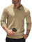 COOFANDY Pullover Herren Poloshirt Strickpullover Mit Polokragen Long Sleeve Sweater Feinstrick Pullover Lässig Strick-Pulli Thermo Pullover Business Pullover Dunkles Khaki XXL
