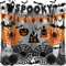 YBwanli halloween deko innen set gruselig,halloween party deko kinder,enthalten:halloween girlande,Spooky banner,schwarzer dekostoff,Halloween-Hängedekoration,Spinnenpapierfächer,Pompons,Spinnenseide