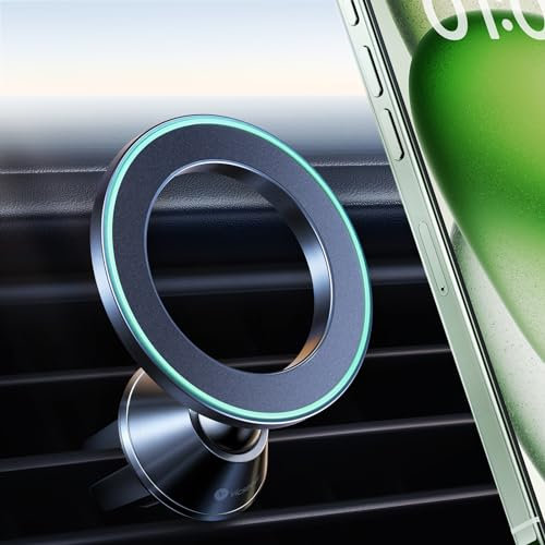 VICSEED Vollmetall Handyhalterung Auto Magnet für Mgasafe Autohalterung [26xN55 Stärkste Magneten] Lüftung [Integrierte Metallclip] KFZ Halterung für iPhone 17 16 15 14 13 ProMax Samsung S25 Ultra