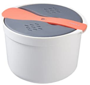 Cuiseur à vapeur Cuiseur à légumes, four à micro-ondes créatif, cuiseur à riz, récipient alimentaire portable, cuiseur à vapeur multifonction, cuiseur à riz (couleur : orange, taille : 18,5 x 13 x 16,