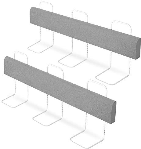 SWANEW 2 barandillas de cama para niños de 180 cm, 5 agujeros, altura regulable, protección anticaída suave, para cama familiar y cuna, color gris