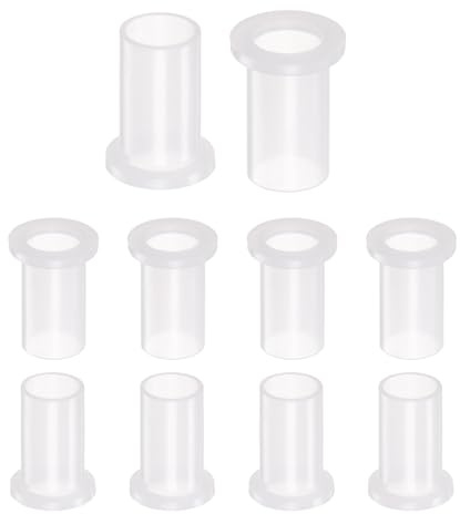 QUARKZMAN 10Stk Flansch Hülsenlager 8mm ID 9.55mm AD 17.5mm Länge Nylon Buchse Weiß